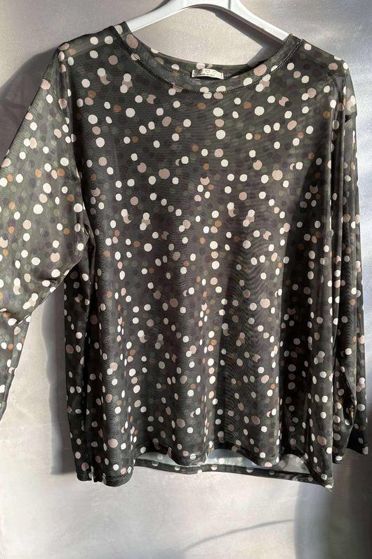 Bobby Mesh Layering Top Terrazzo Spot Khaki